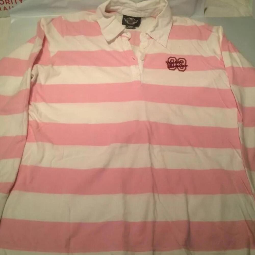 Harley Davidson rugby style long sleeve shirt 1X - Picture 5 of 8
